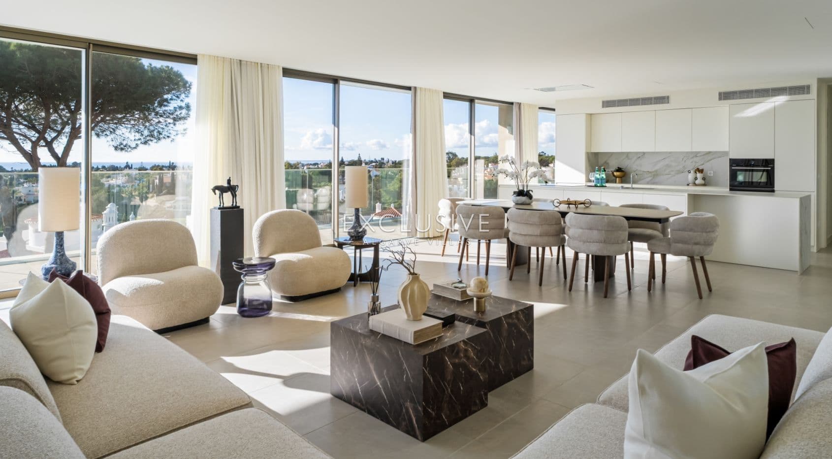 4 bedroom top floor penthouse with sea views in Carvoeiro, West Algarve-2