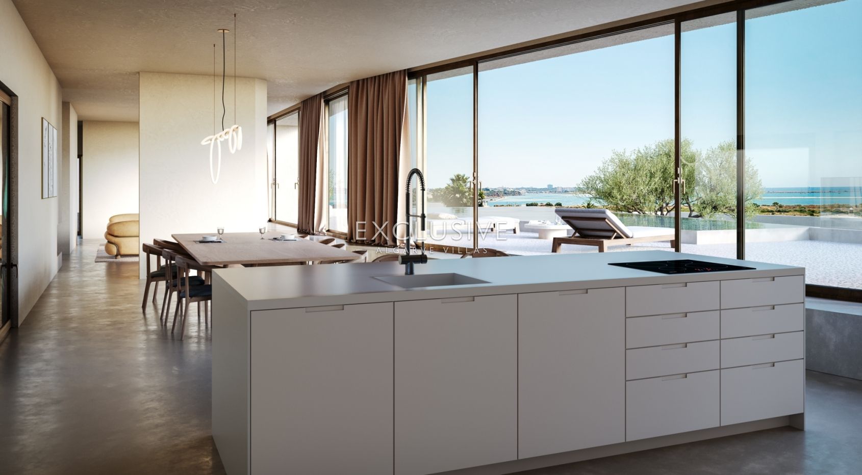 Contemporary luxury Mediterranean villa with stunning sea views in Lagos, Algarve