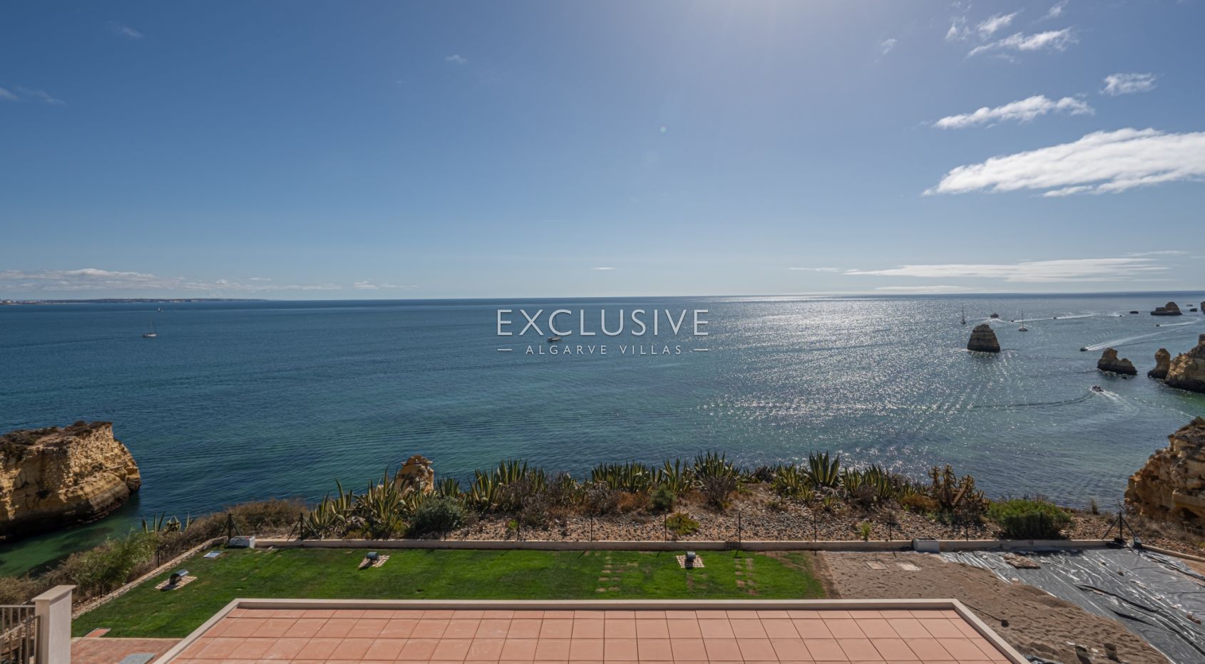 Ocean front 8 bed villa with private island in Lagos, Algarve, Portugal