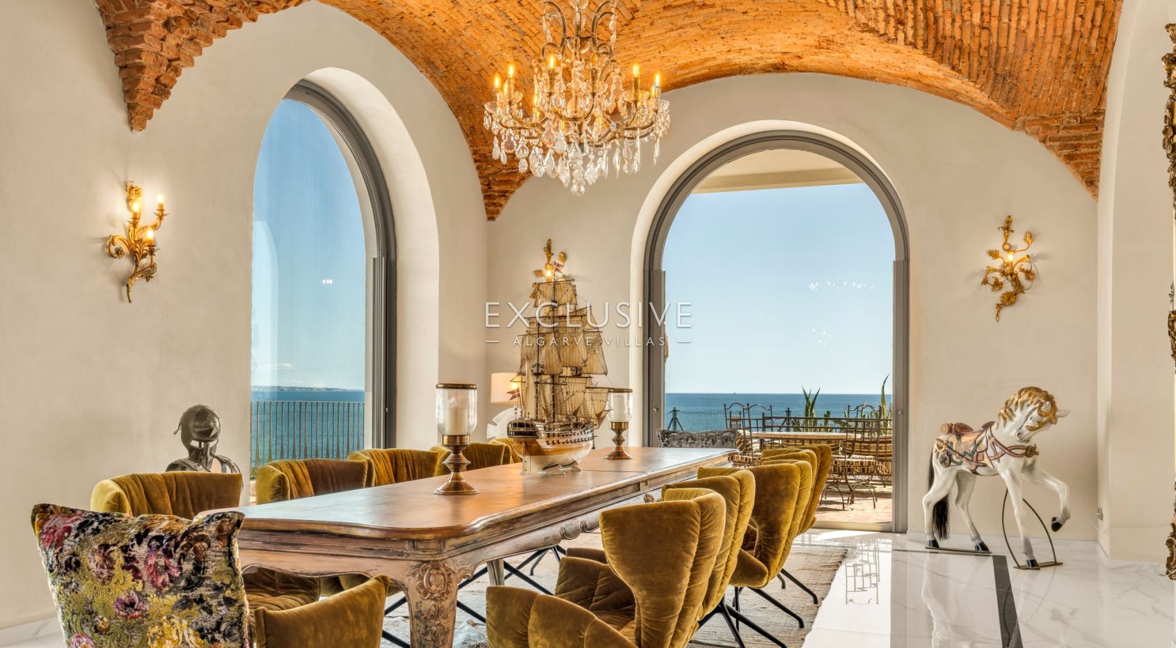 Ocean front 8 bed villa with private island in Lagos, Algarve, Portugal