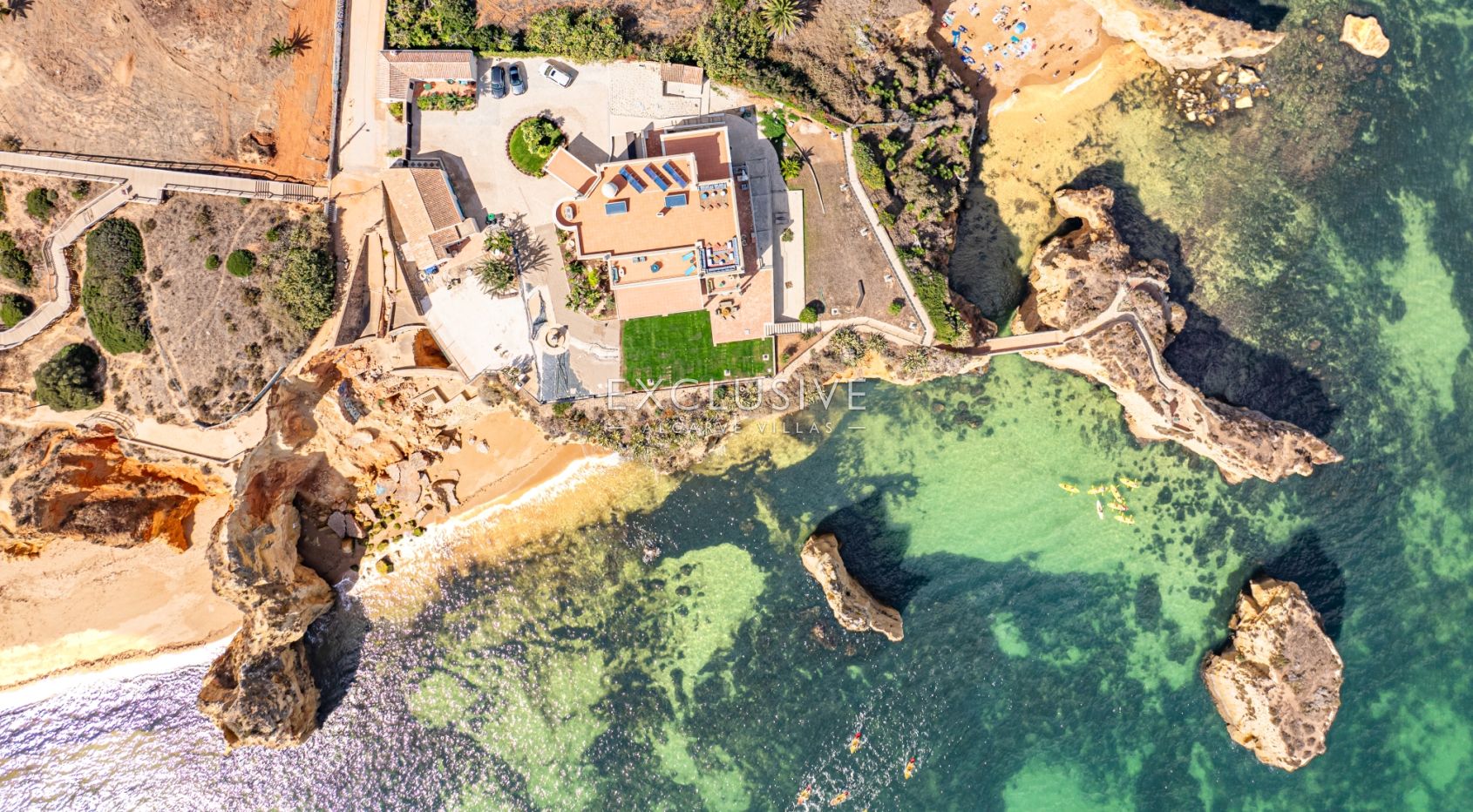 Ocean front 8 bed villa with private island in Lagos, Algarve, Portugal