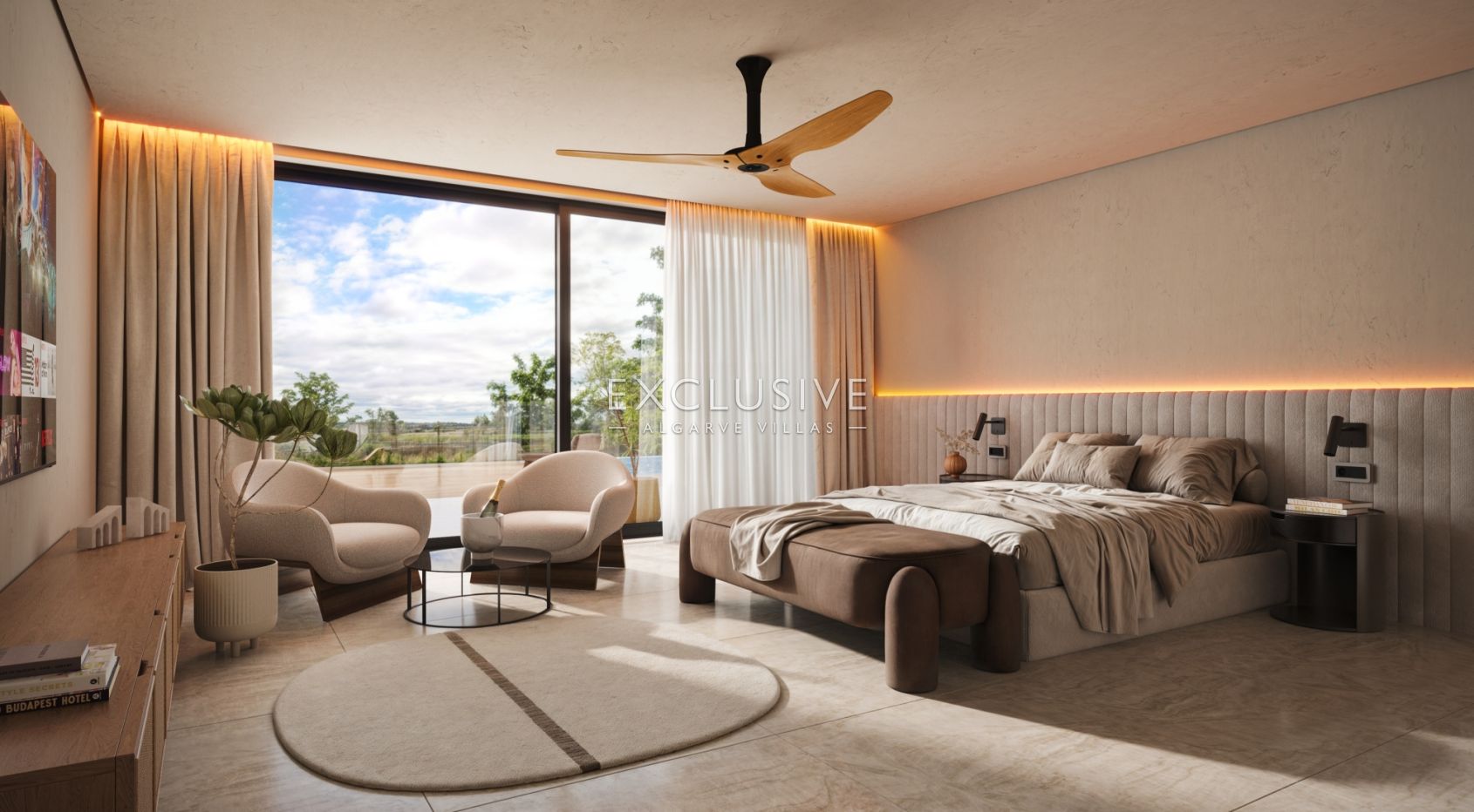 New build 3 bedrooms villa with pool and coastal views near Loule, Algarve