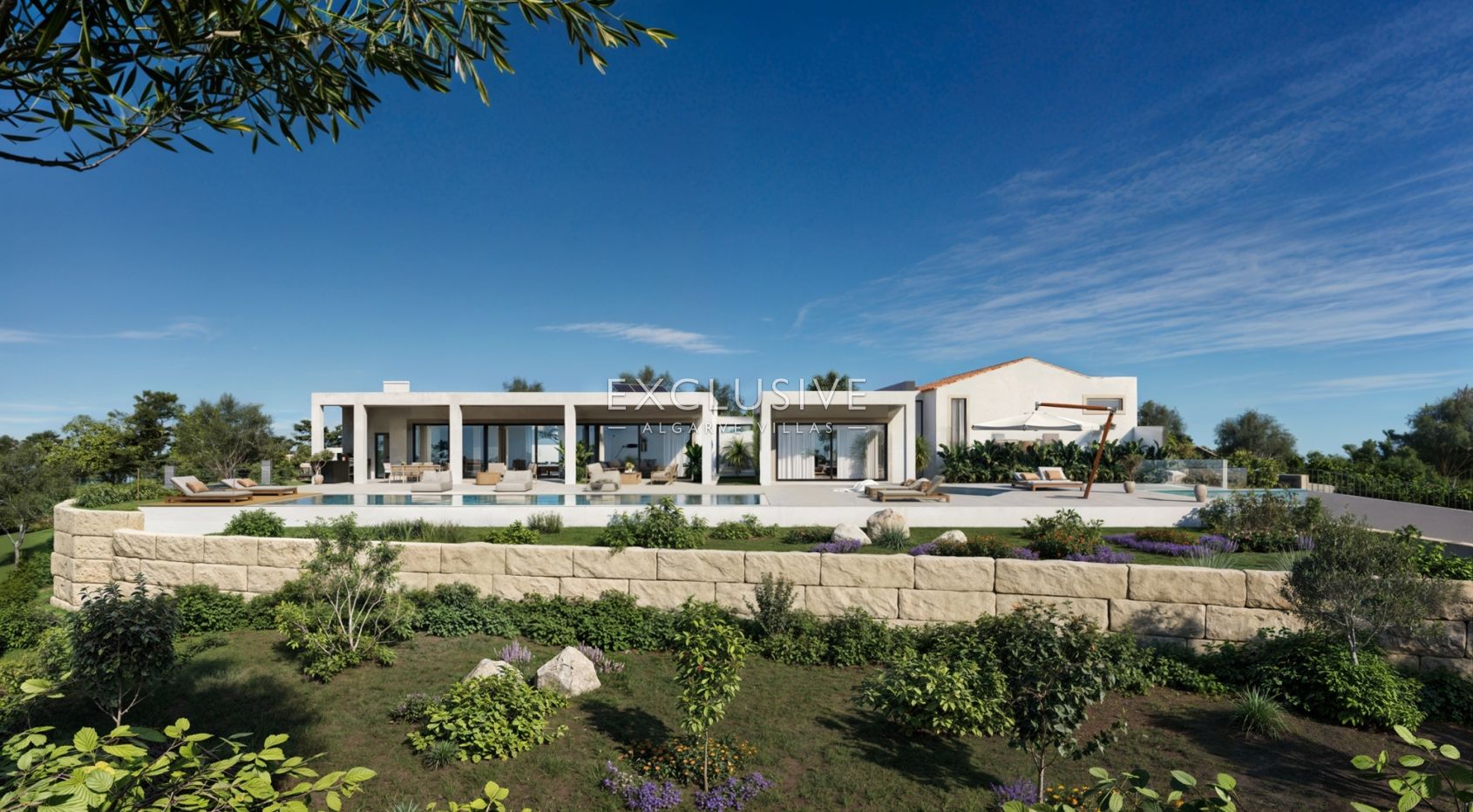 New build 3 bedrooms villa with pool and coastal views near Loule, Algarve