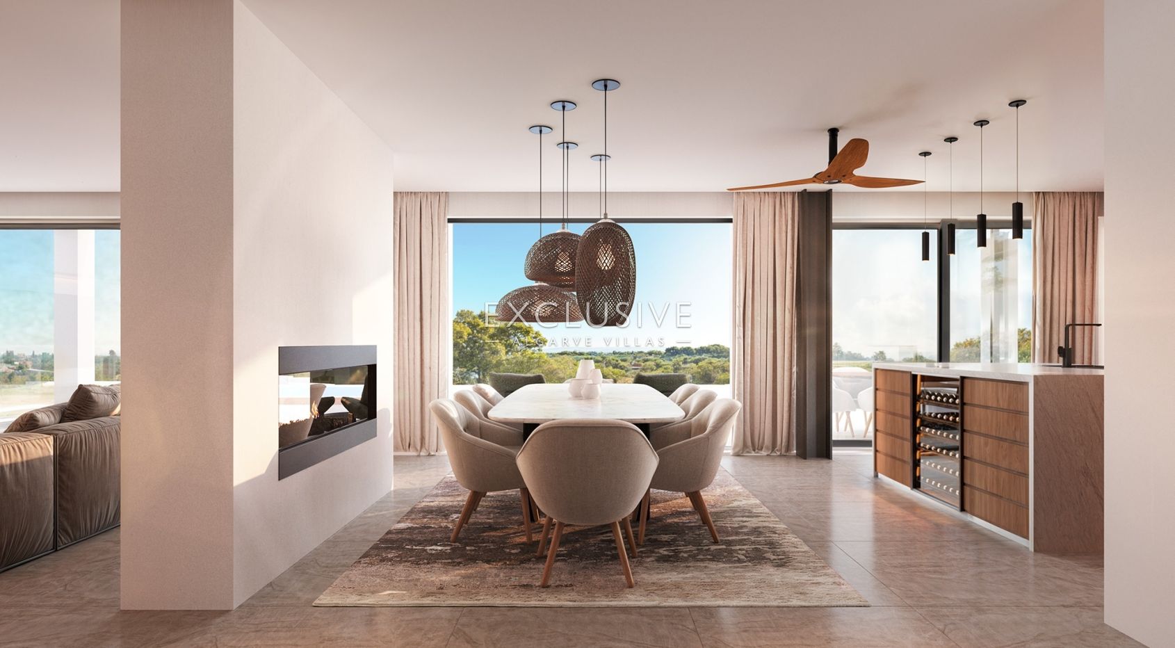 New build 3 bedrooms villa with pool and coastal views near Loule, Algarve