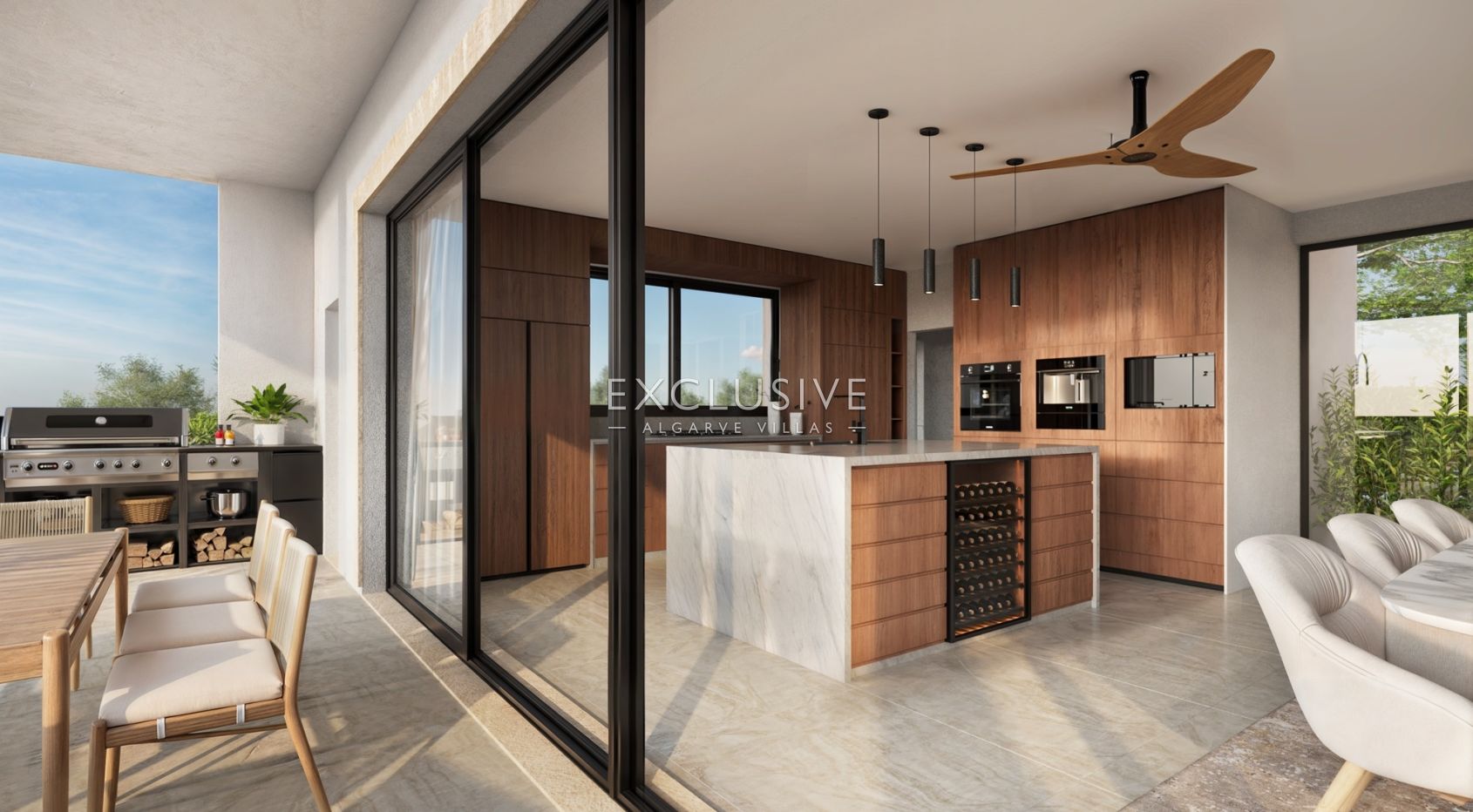 New build 3 bedrooms villa with pool and coastal views near Loule, Algarve