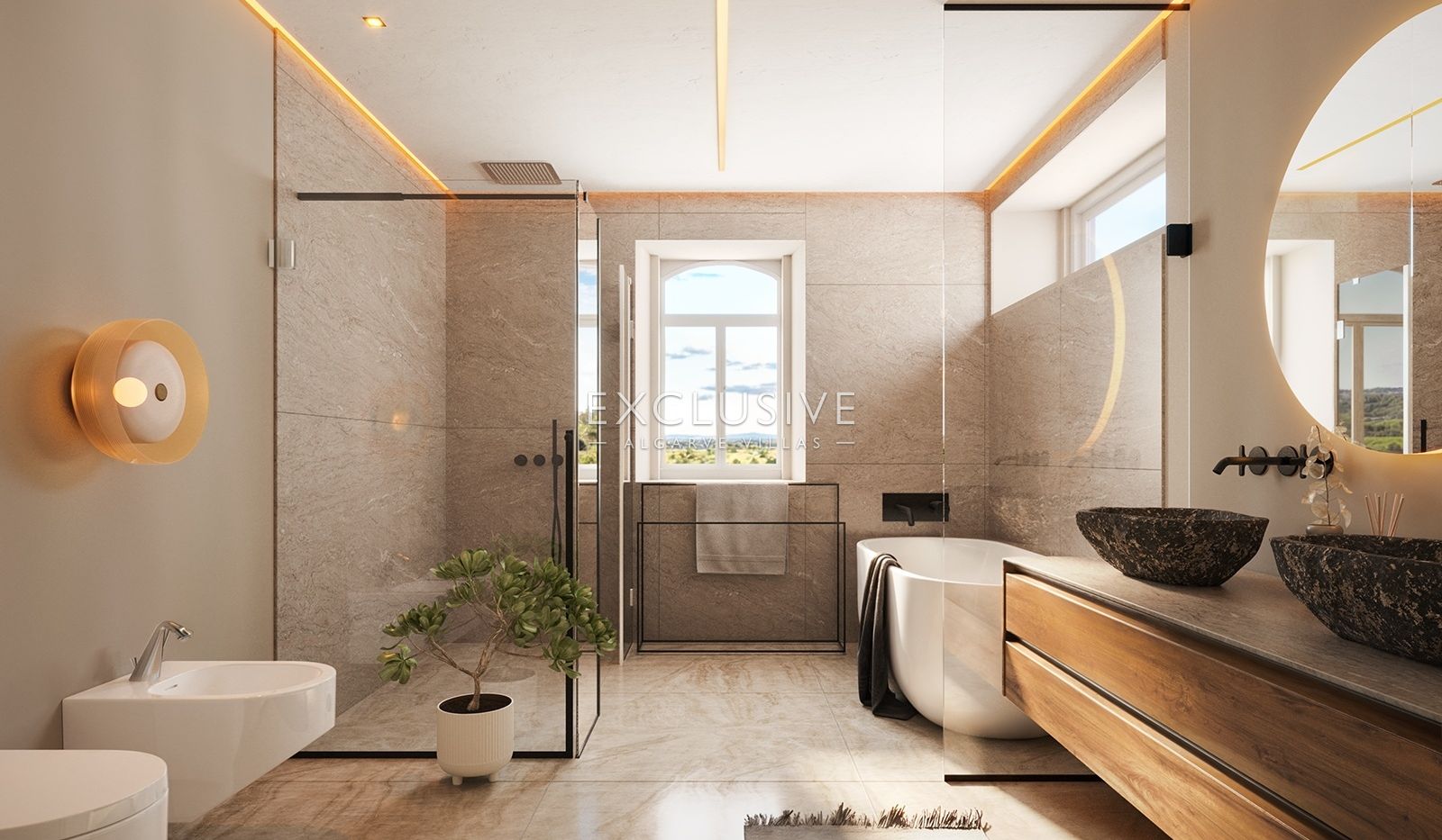 New build 3 bedrooms villa with pool and coastal views near Loule, Algarve