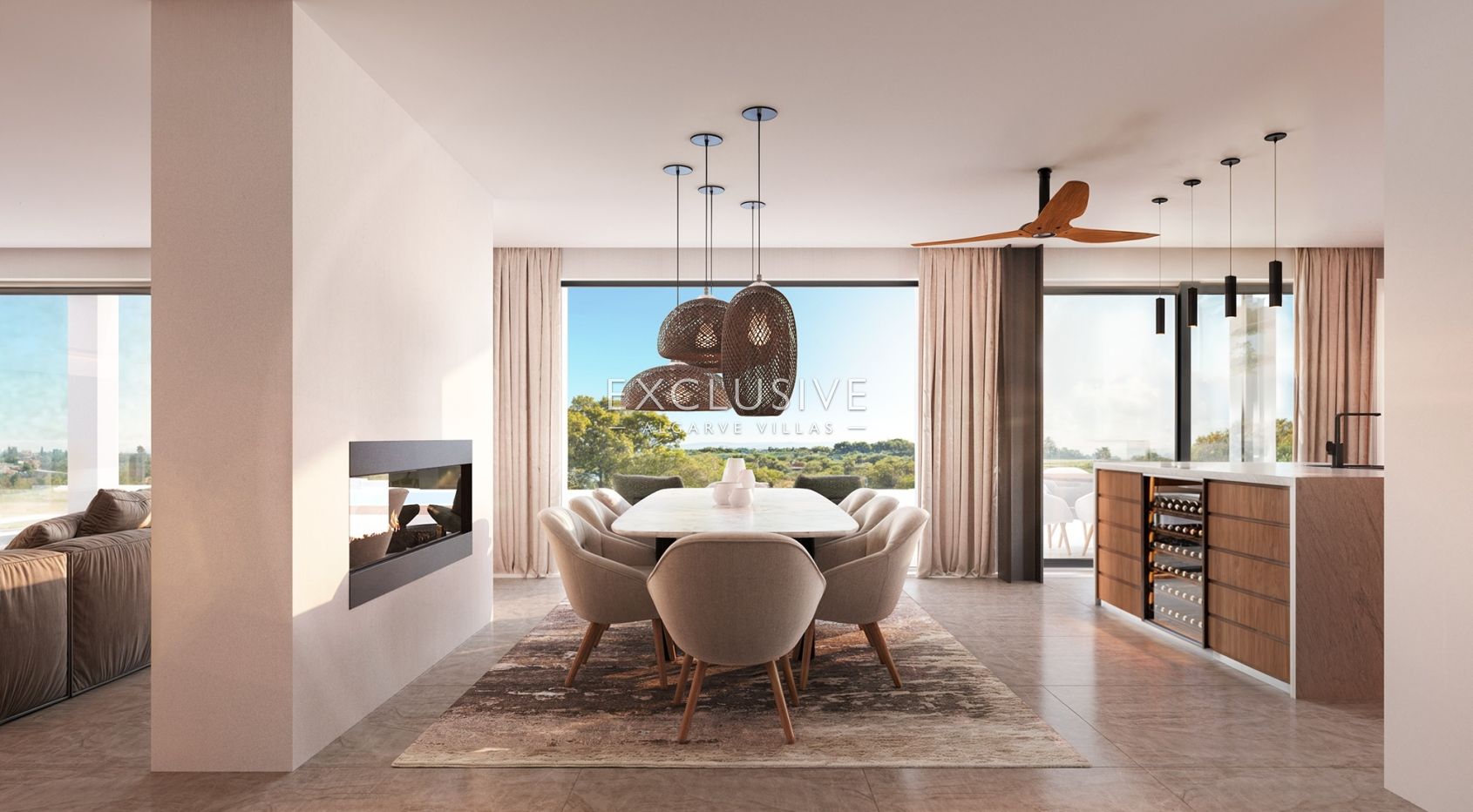 New build 3 bedrooms villa with pool and coastal views near Loule, Algarve