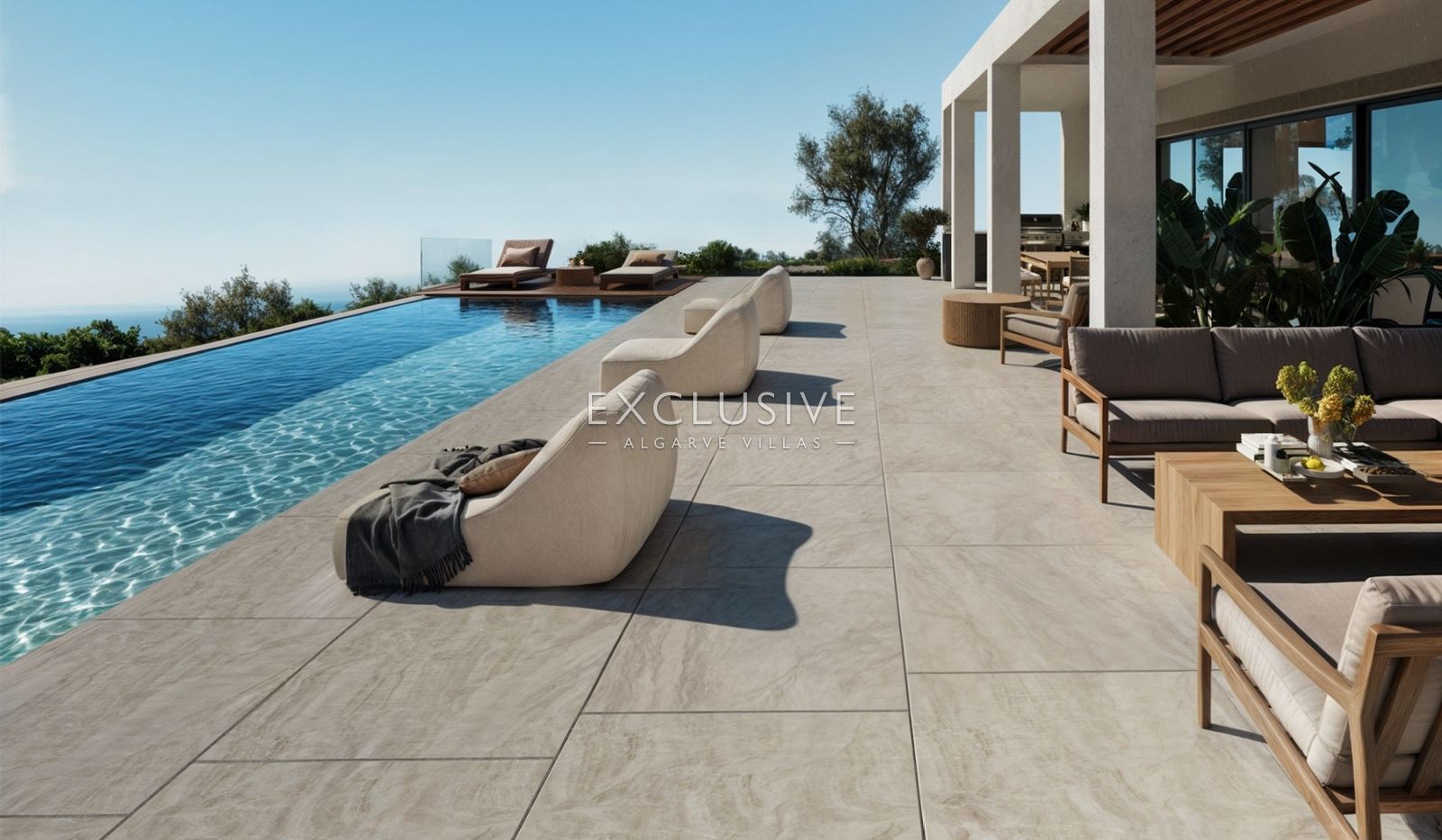 New build 3 bedrooms villa with pool and coastal views near Loule, Algarve
