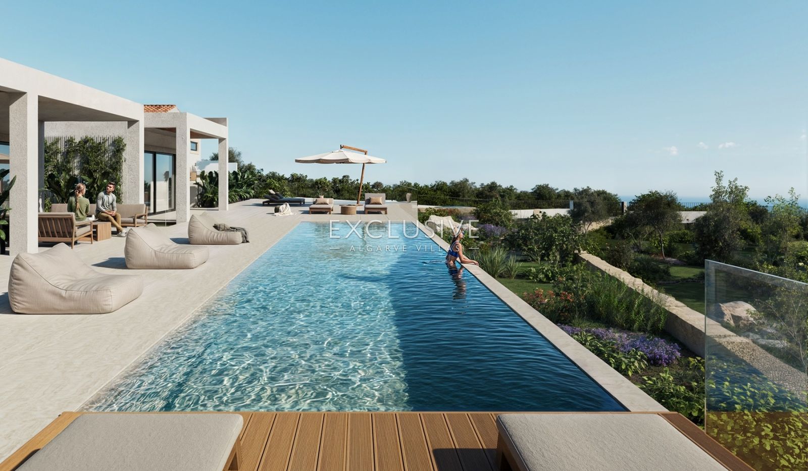 New build 3 bedrooms villa with pool and coastal views near Loule, Algarve