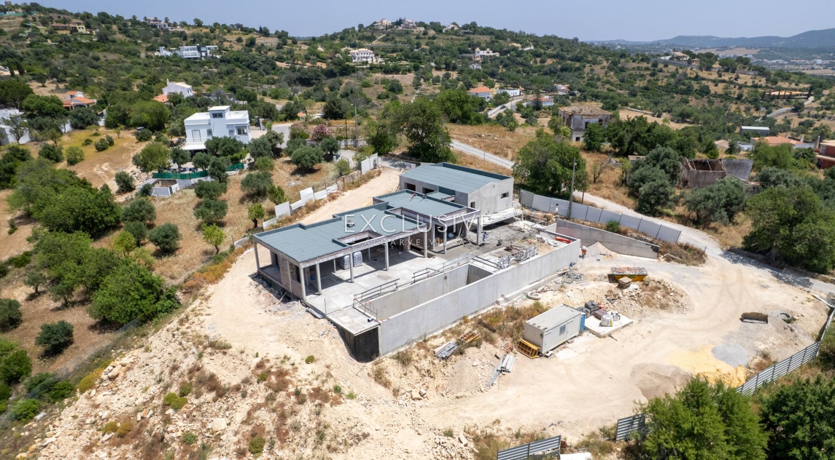 New build 3 bedrooms villa with pool and coastal views near Loule, Algarve