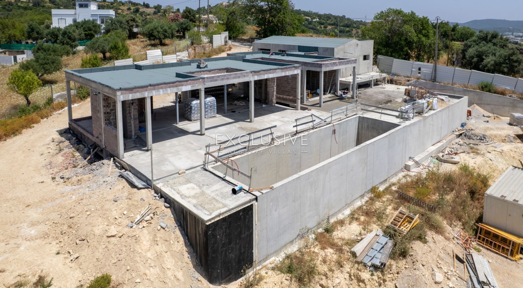 New build 3 bedrooms villa with pool and coastal views near Loule, Algarve