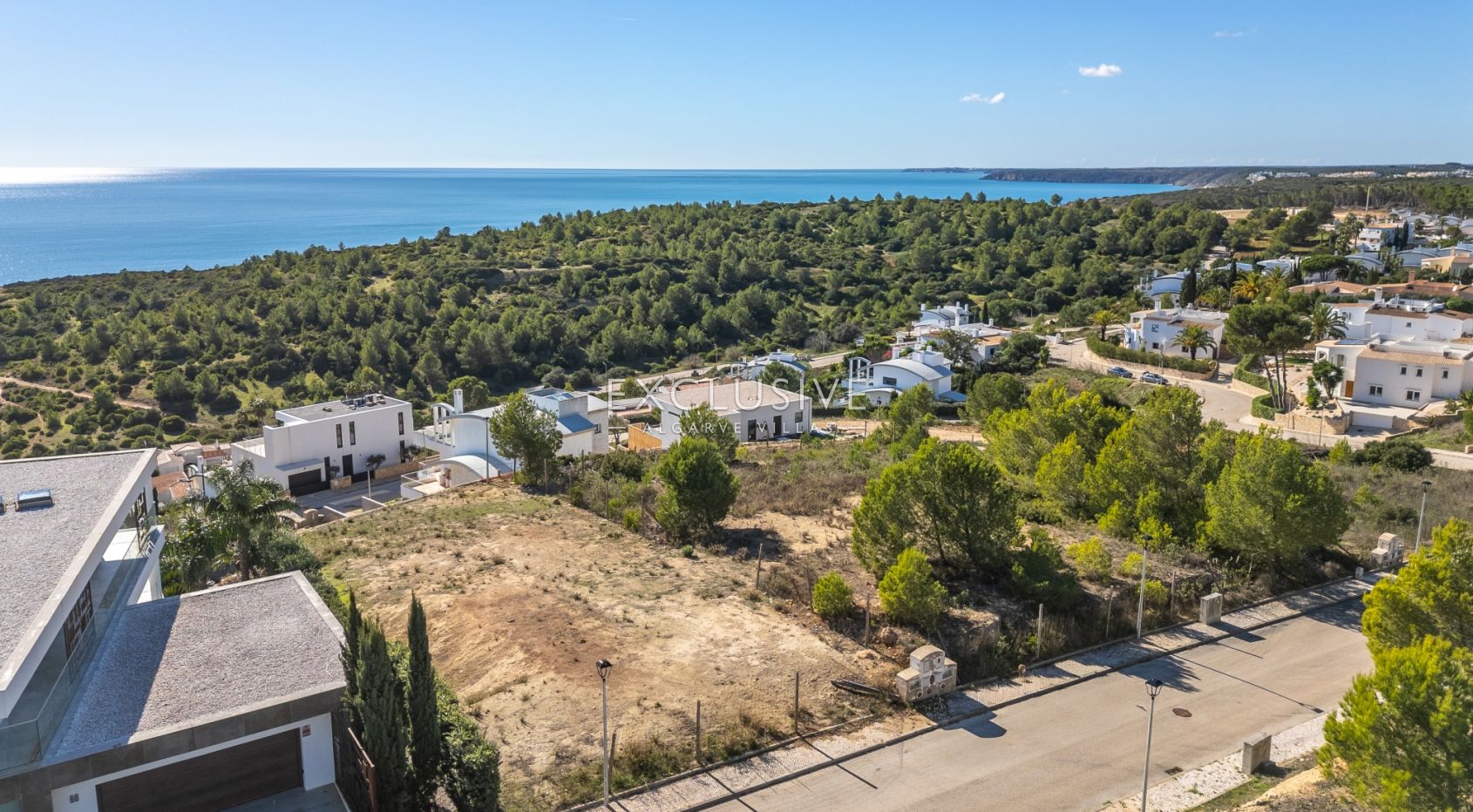 Panoramic Sea View Plot with Approved Contemporary Project Western Algarve