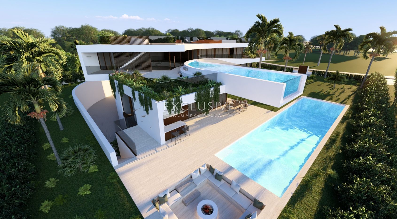 Villa on the beach - 7 bedrooms two swimming pools, spa and elevator, Albufeira, Algarve