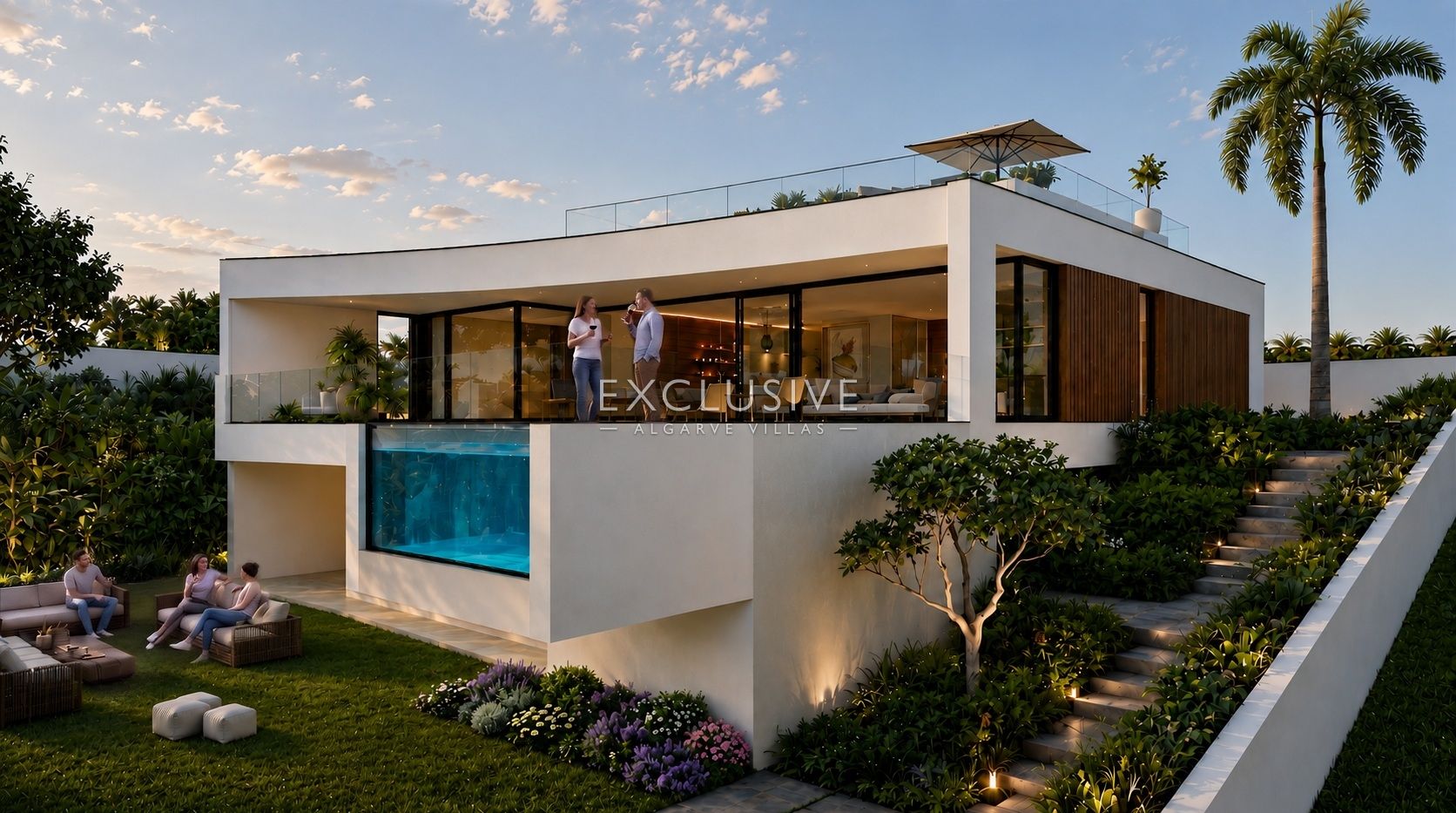 Turnkey Contemporary Villa Project with Ocean Views in Praia da Luz, Algarve