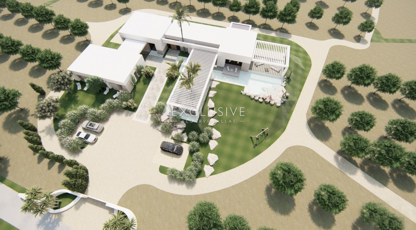 4 ha of Land near Vale do Lobo with project for a large home with swimming pool, Algarve