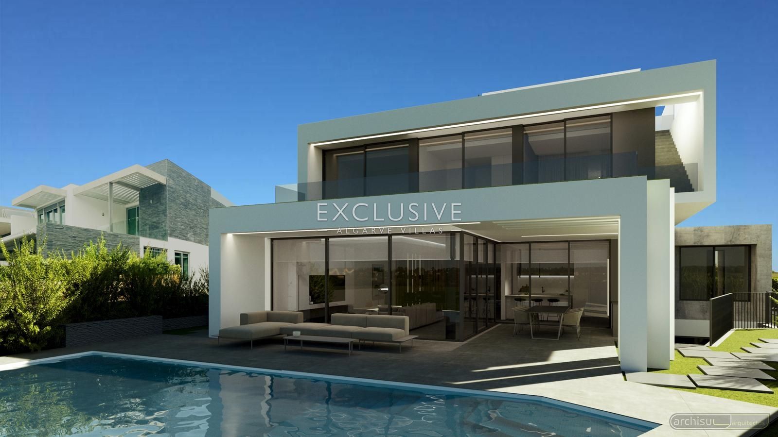 Luxury contemporary villa on a golf couse in Vilamoura, Algarve