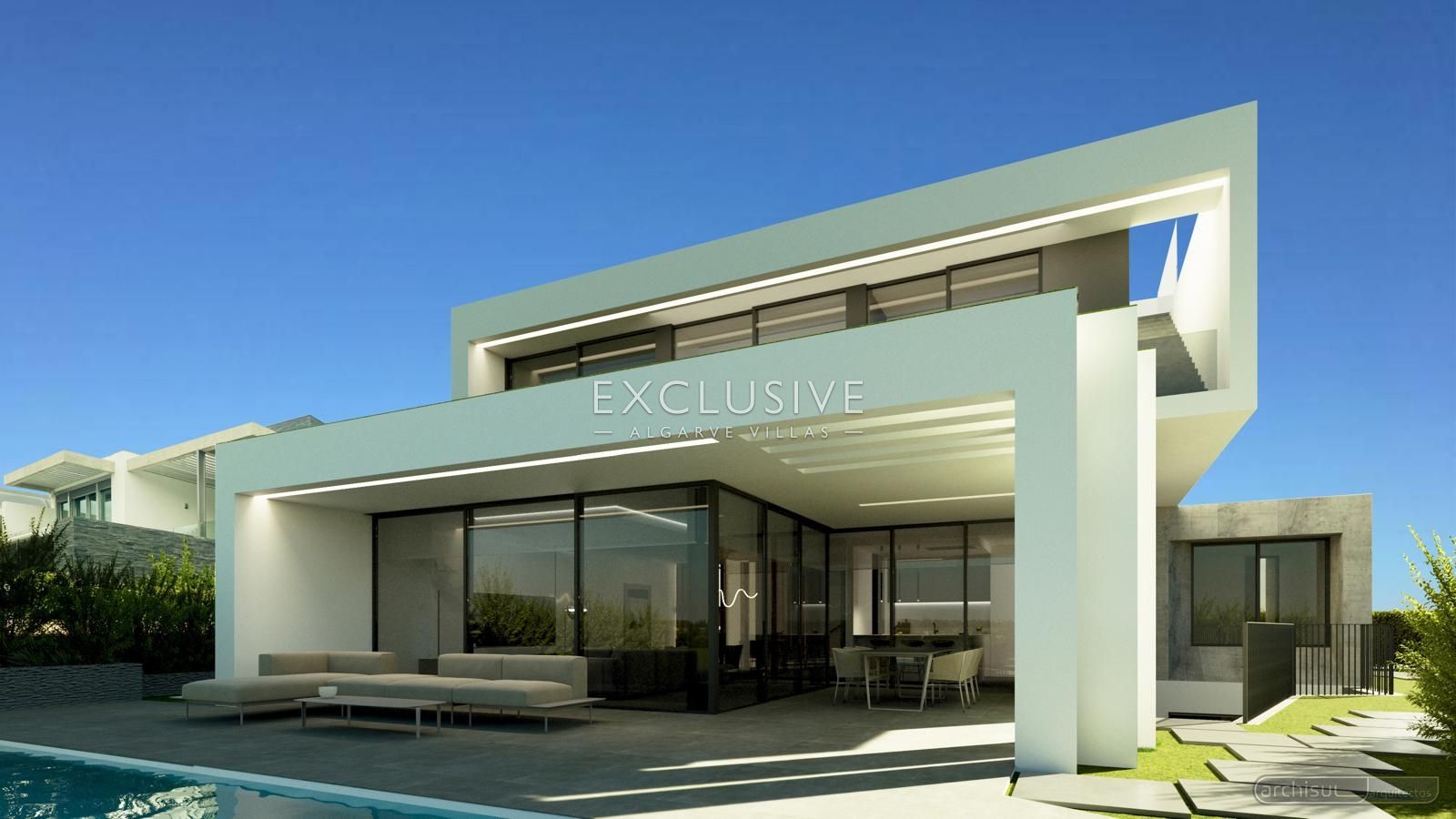 Luxury contemporary villa on a golf couse in Vilamoura, Algarve
