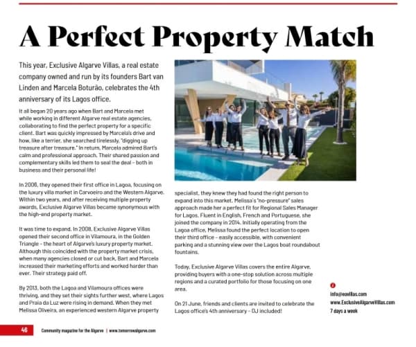 March 2025: Exclusive Algarve Villas Featured in Issue of Tomorrow Magazine